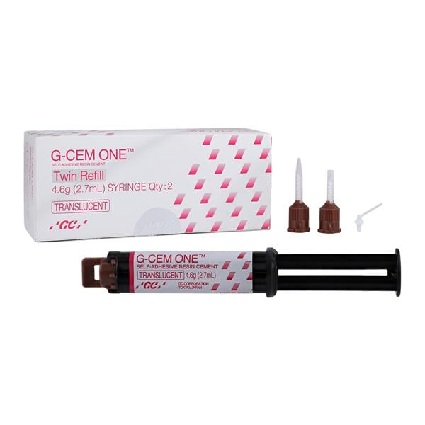 GC 013674 G-CEM ONE Universal Resin Cement Twin Translucent 2/Pk