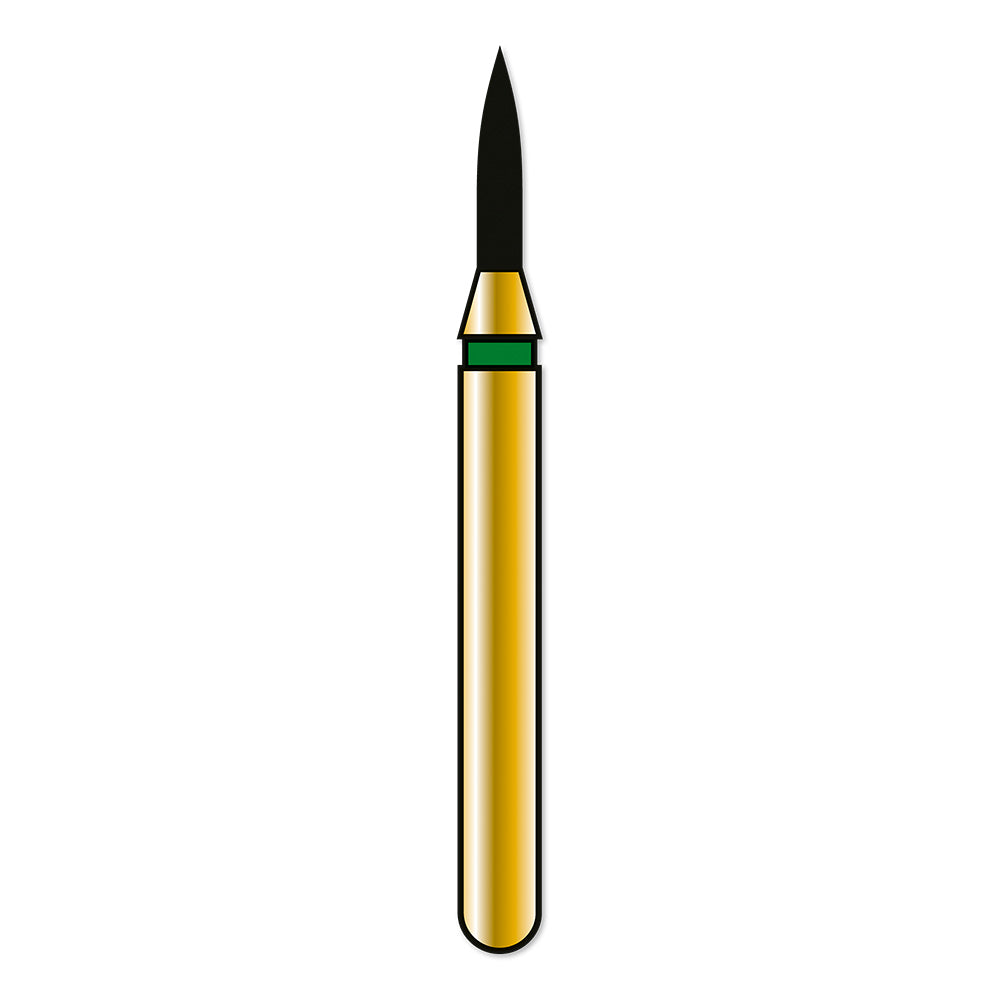 Coltene Whaledent R860C010FG Alpen FG #860.010 Flame Coarse Grit Green Diamond Burs 5/Pk