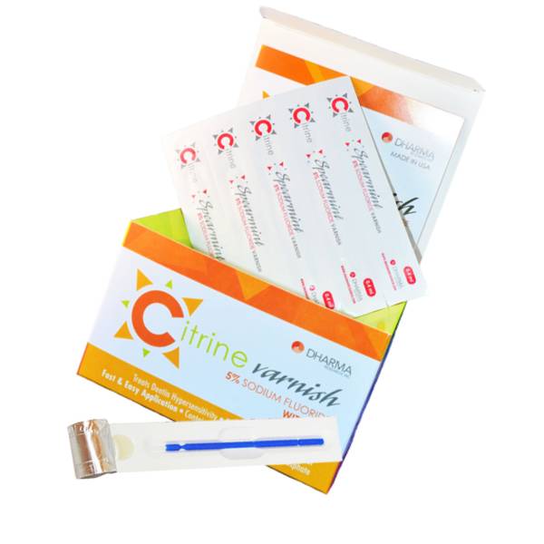 Dharma Research 56-00201 Citrine Dental Varnish Spearmint 5% Fluoride 200/Pk 0.4mL
