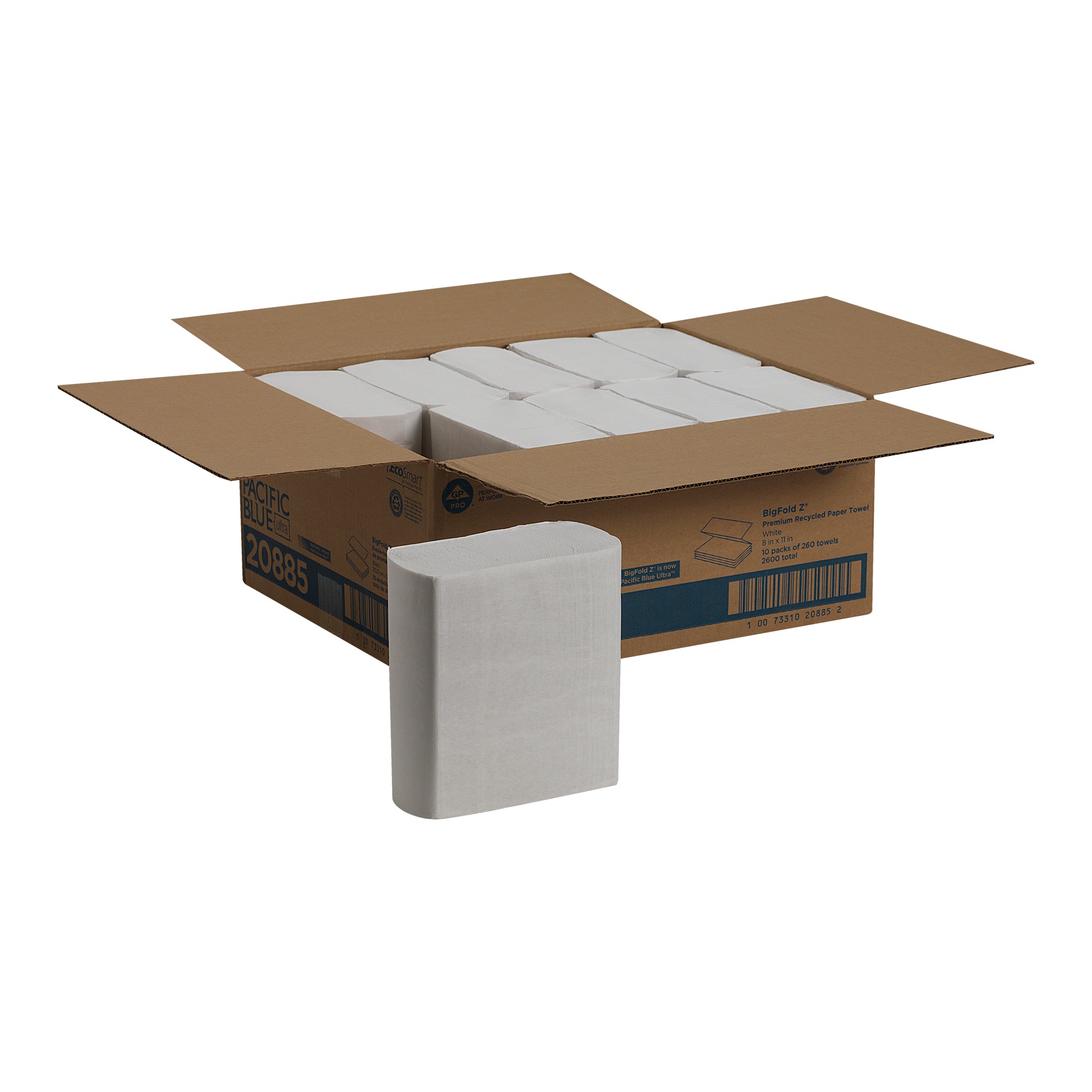 Georgia Pacific 20885 Premium C-Fold Replacement Paper Towels White 8 x 11 Sheets 260 ct/pk 10 Pk/Cs