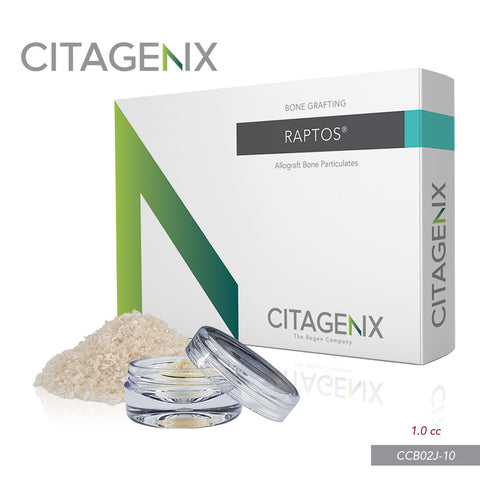 Citagenix CCB02J-10 Allograft Particles Raptos 1cc Cortico Cancellous .25-1mm Jar