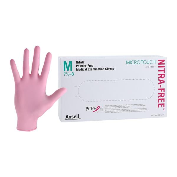 Ansell Perry 6034512 Micro-Touch NitraFree Nitrile Exam Gloves Medium 100/Box