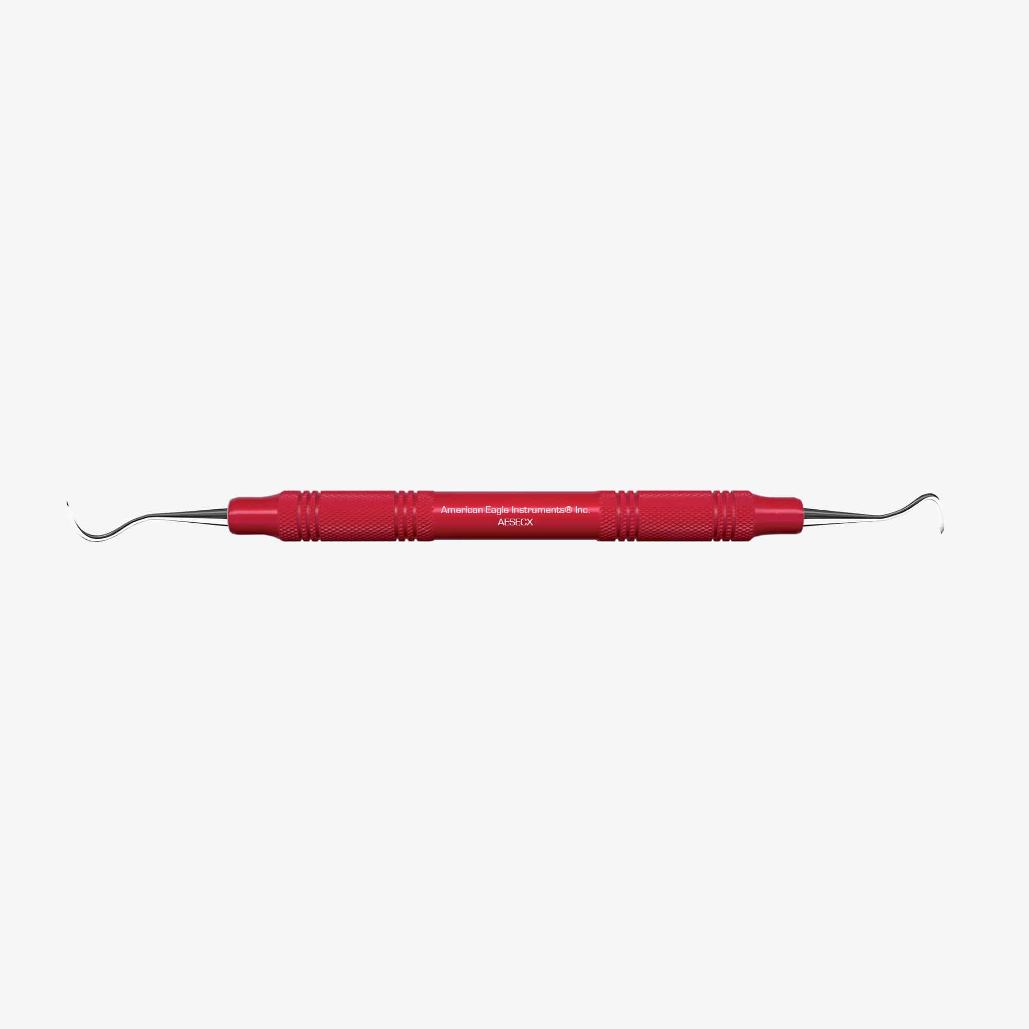 American Eagle Instrument AESECX Double End Eagle Claw Dental Scaler #3/8 Red Handle