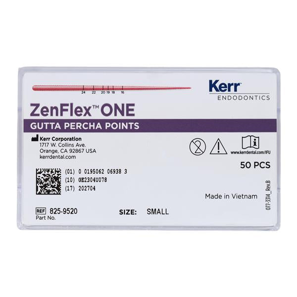 Kerr Dental 825-9520 ZenFlex ONE Gutta Percha Points 20/.06 Small 50/Pk