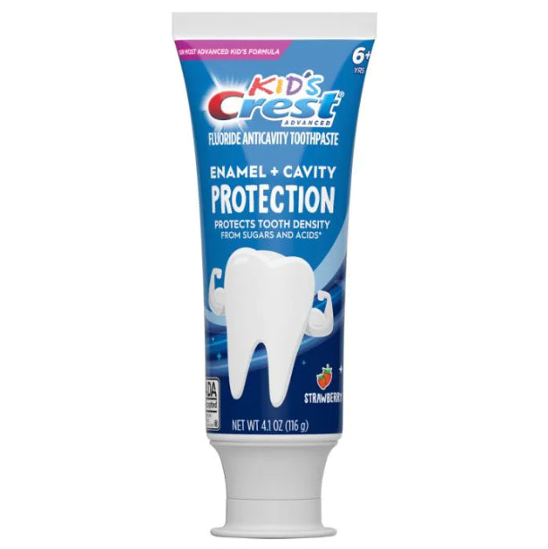 Procter & Gamble 80365464 Crest Kid's Advanced Enamel+Cavity Protection Toothpaste Strawberry 24/Cs 4.1 Oz