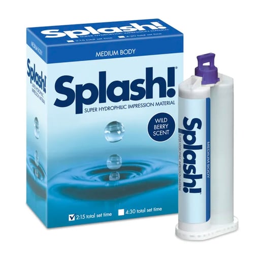 Denmat SPD1232 Splash! VPS Impression Material Medium Body Half-Time Set Wild Berry 2/Pk 48 mL