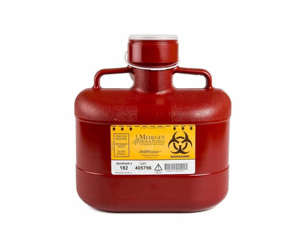 Medical Action 182 Sharps Container Medium Red 6.2 Quart – MVP Dental ...