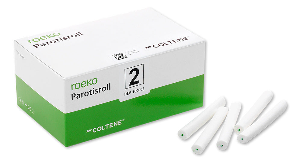 Coltene Whaledent 160002 Roeko Parotisroll #2 Non-Sterile Cotton Rolls 100/Pk
