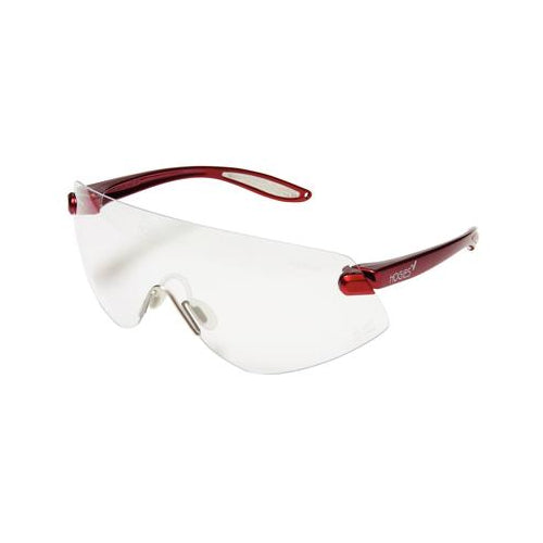 Hager 100701 Outback Protective Eyewear Clear Lens Red Frame