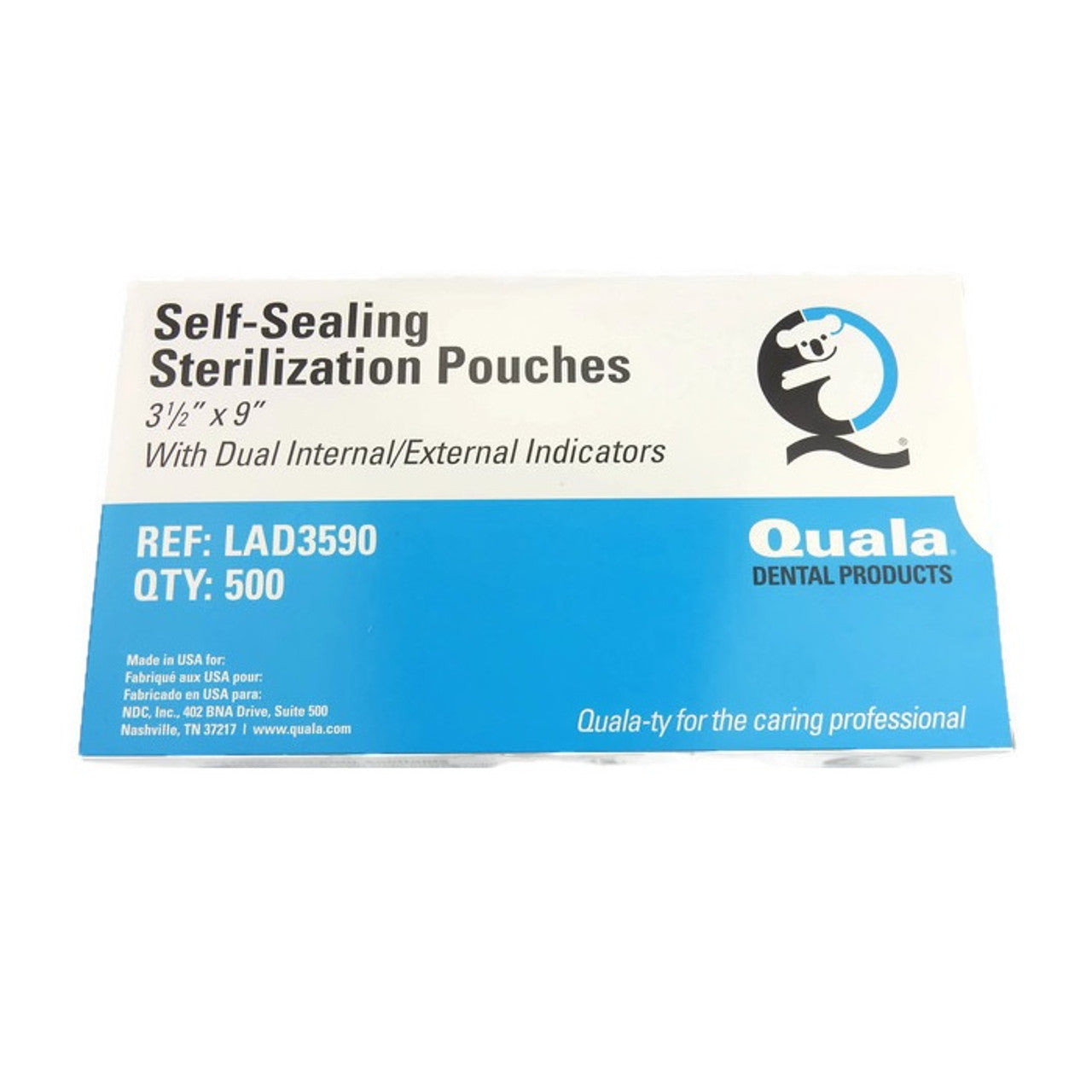 Quala AD3590 Self-Sealing Sterilization Pouches 3.5