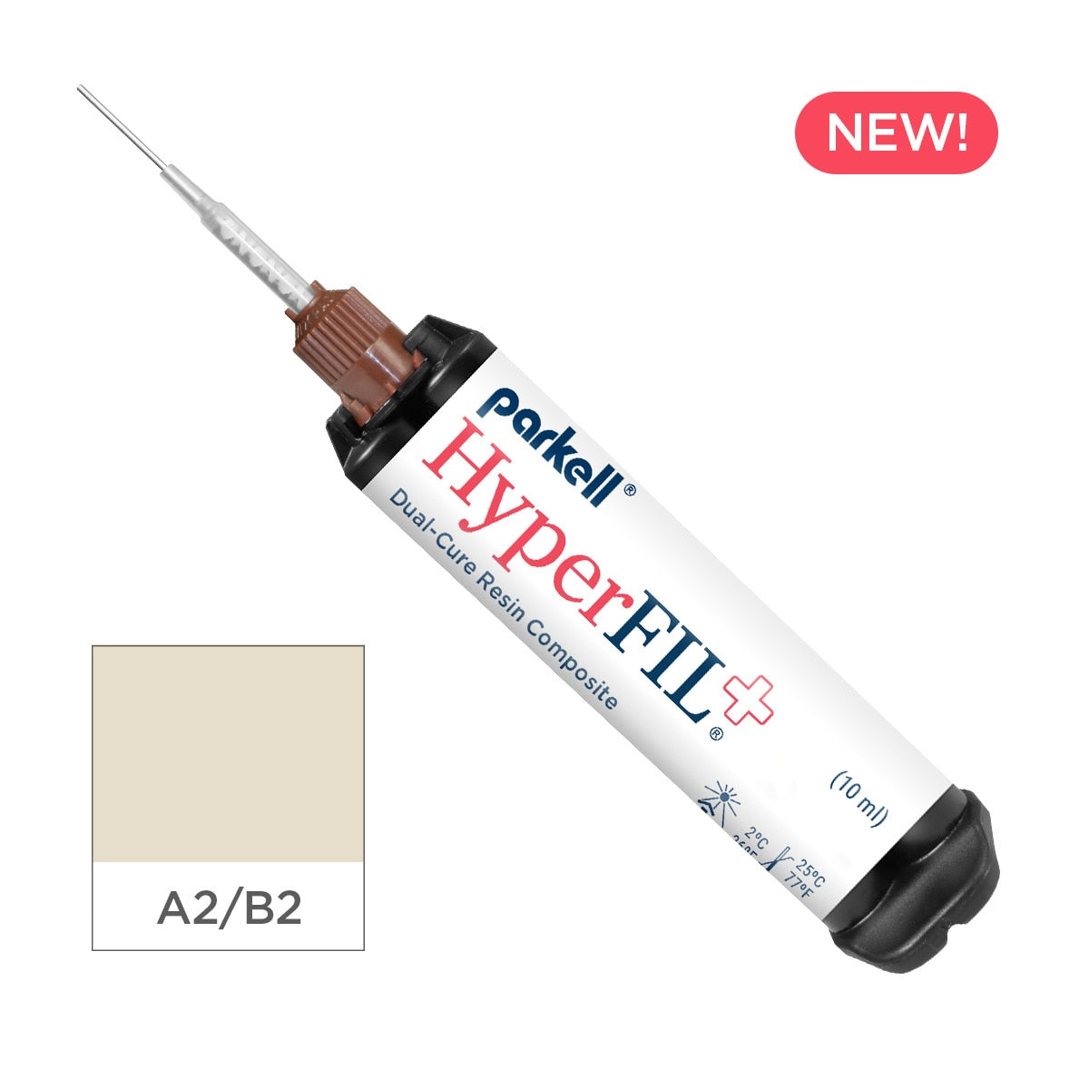 Parkell S238 HyperFIL+ Dental Composite Syringe A2/B2 10mL + 16 Tips