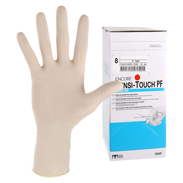 Ansell Perry 7826PF Sensi-Touch Sterile Latex Gloves Size #8.0 50 Pairs Per Box