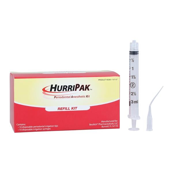 Beutlich 0283-1107-07 Hurripack Kit Periodontal Irrigation Syringes 10/Pk