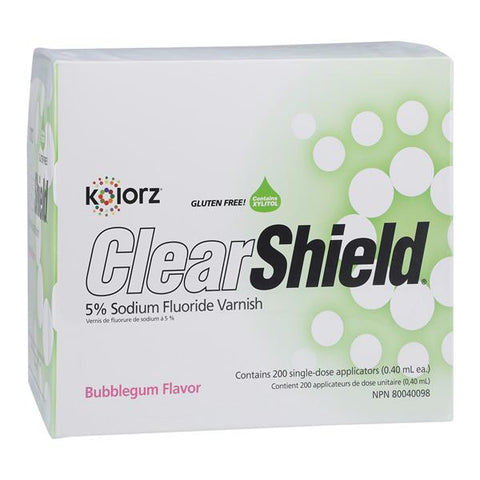 DMG 799504 Kolorz ClearShield Fluoride Dental Varnish Bubblegum 200/Pk
