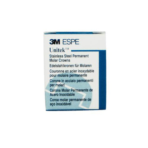 3M ESPE 900441 Unitek Permanent Stainless Steel Crowns 2nd Molar #1 Lower Right 5/Pk