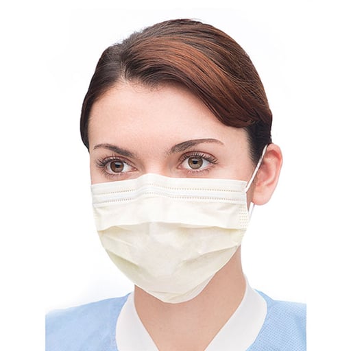 ValuMax 5430E-YE Extra-Safe Sensitive Earloop Mask Yellow 50/Box