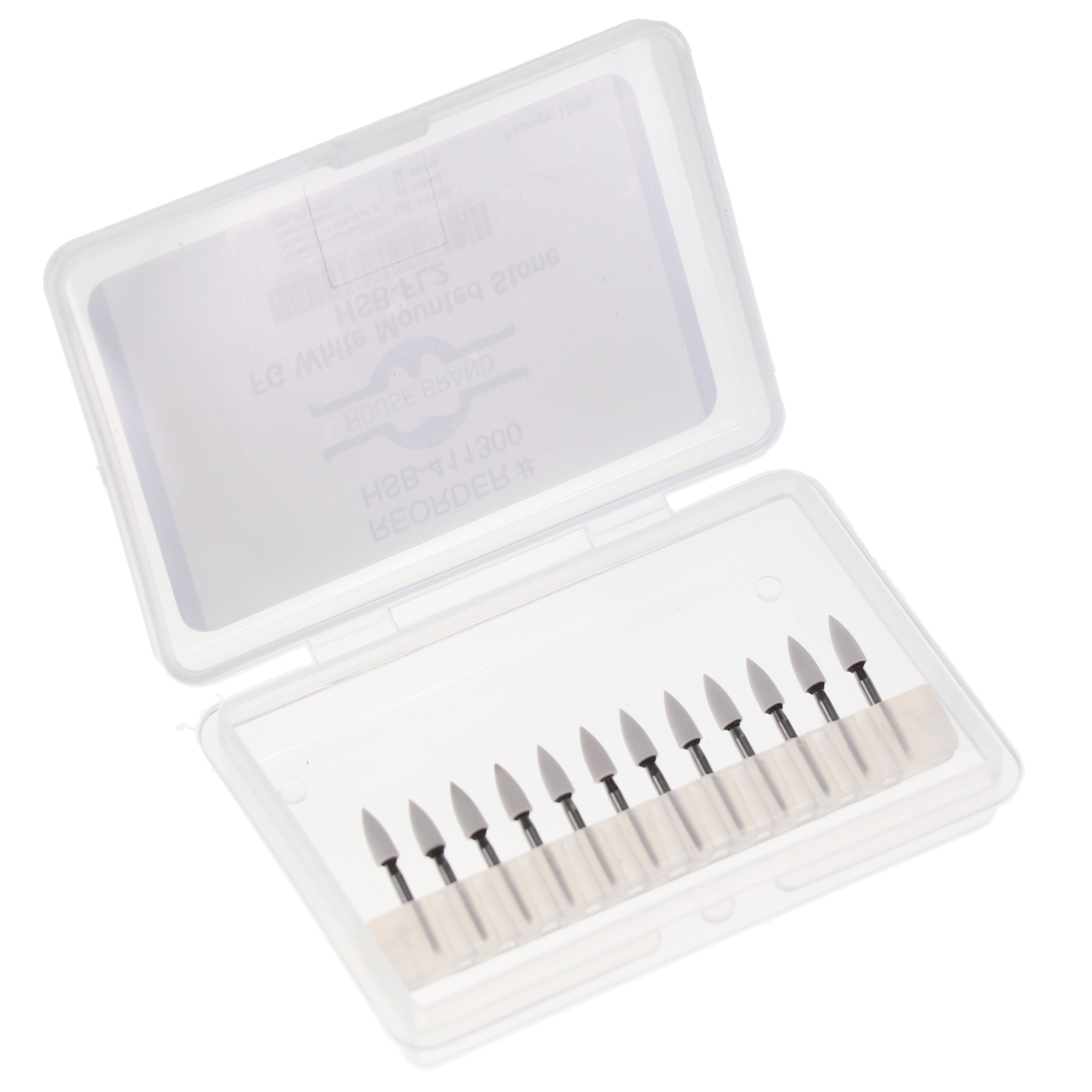 House Brand Dentistry 411300 HSB FG Flame White Mounted Finishing Stone FL2 12/Pk
