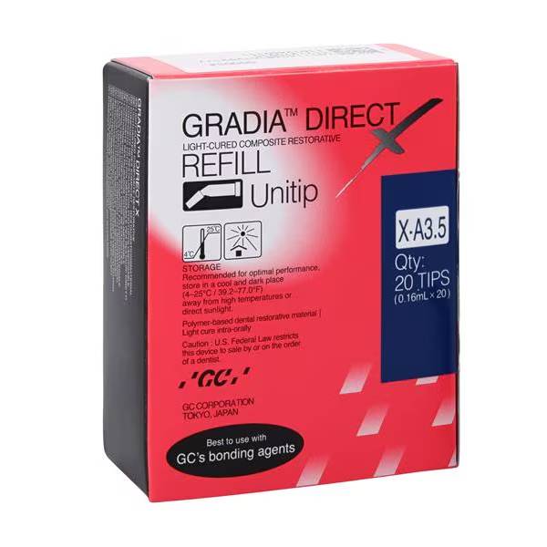 GC 002593 Gradia Direct X Dental Composite Unitips X-A3.5 20/Pk
