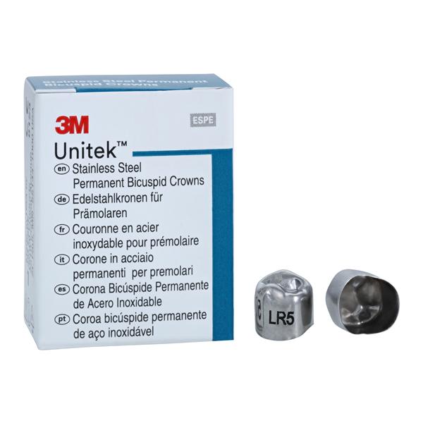 3M Solventum 900645 Unitek Stainless Steel Crowns Permanent Bicuspid 2nd #5 Lower Right 5/Pk