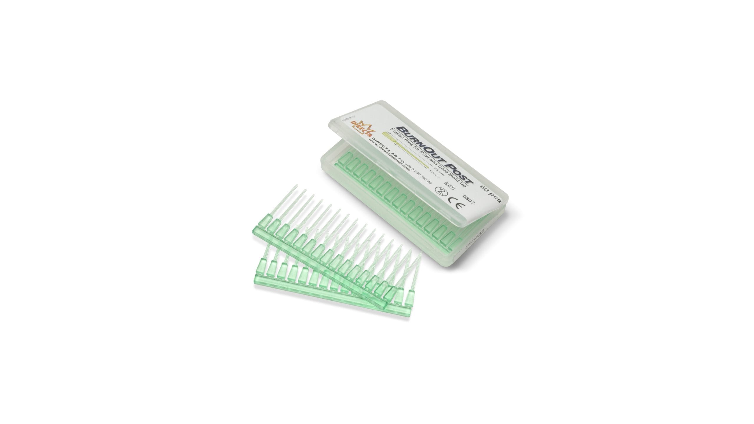 Directa 655432 BurnOut Endodontic Posts Plastic Pins 23mm 60/Pk