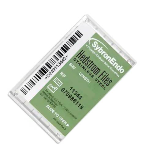 Kerr Dental 12820 Endodontic Hedstrom Files 30mm #25 Stainless Steel 6/Bx