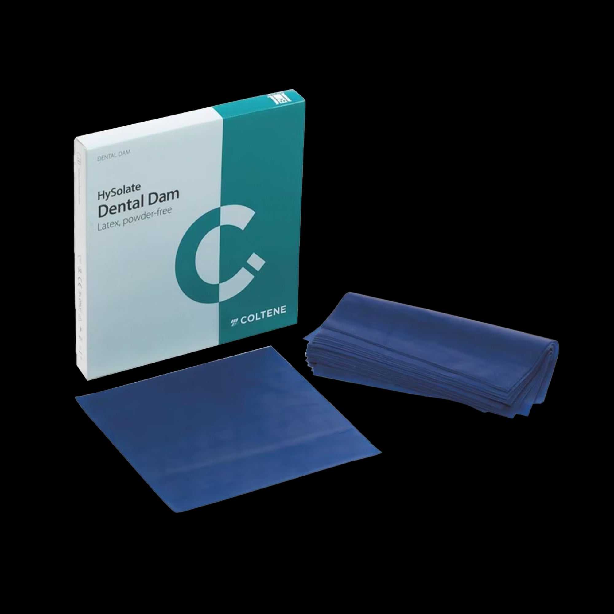Coltene Whaledent 60034442 HySolate Latex Dental Dam 6 X 6 Blue Medium 36/Pk EXP Jun 2026