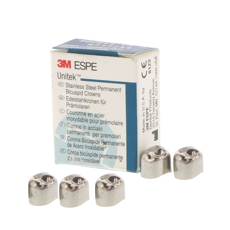 3M ESPE 900317 Unitek Stainless Steel Crowns 1st Molar #7 Upper Left 5/Pk