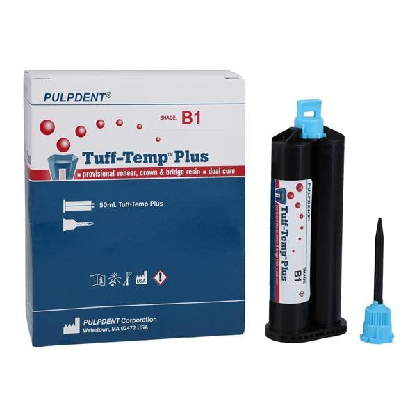 Pulpdent TTPB1 Tuff-Temp Plus Automix Crown & Bridge Resin Cartridge With Glaze B1 50mL
