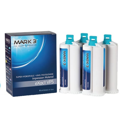 Mark3 1146 eXact VPS Impression Material Monophase Regular Set Cartridges 4/Bx 50mL