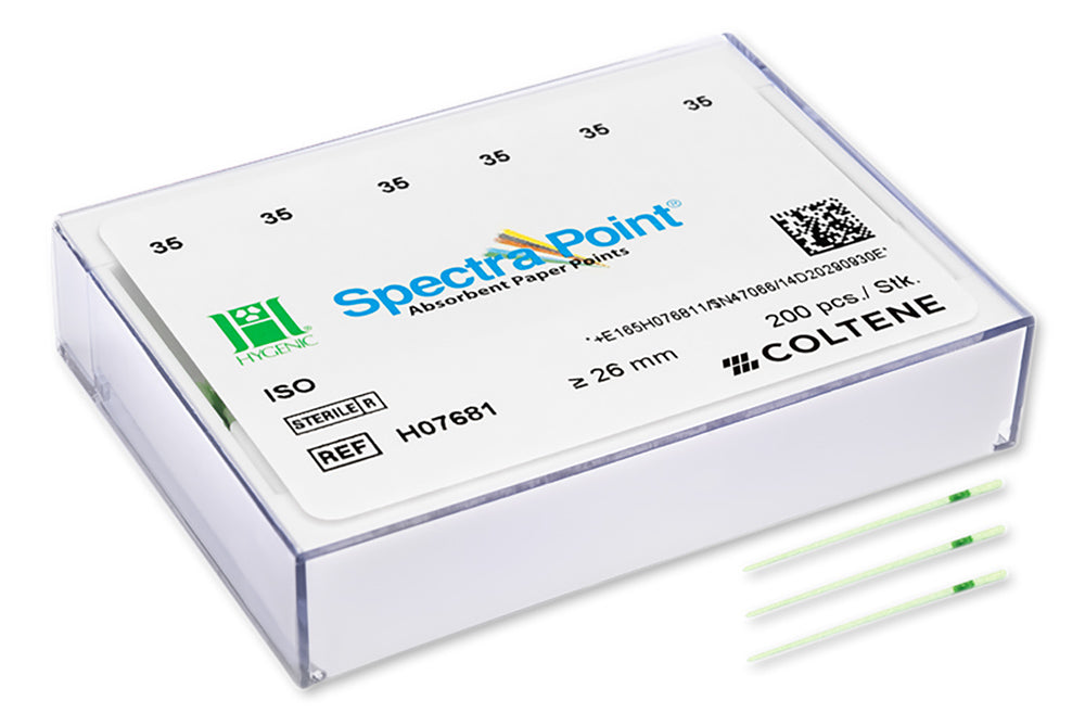 Coltene Whaledent H07681 Hygenic Absorbent Paper Points #35 Green 200/Pk