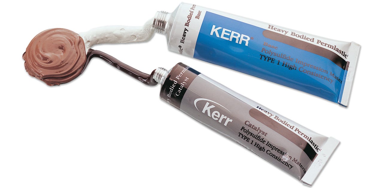 Kerr Dental 16410 Permlastic Polysulfide Material Heavy Body Bulk Package