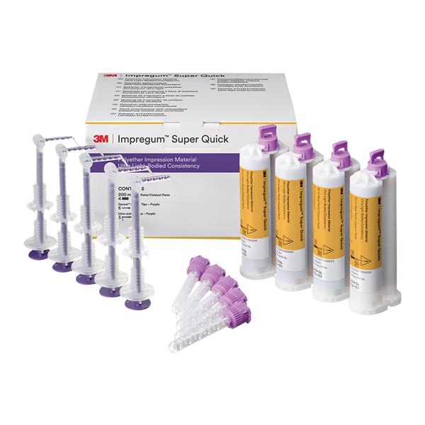 3M Solventum 69418 Impregum Super Quick Polyether Material Ultra Light Body 4/Pk 50mL