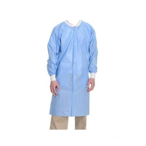 ValuMax 3660MBXS Extra-Safe Lab Coats Medical Blue Extra Small 10/Pk