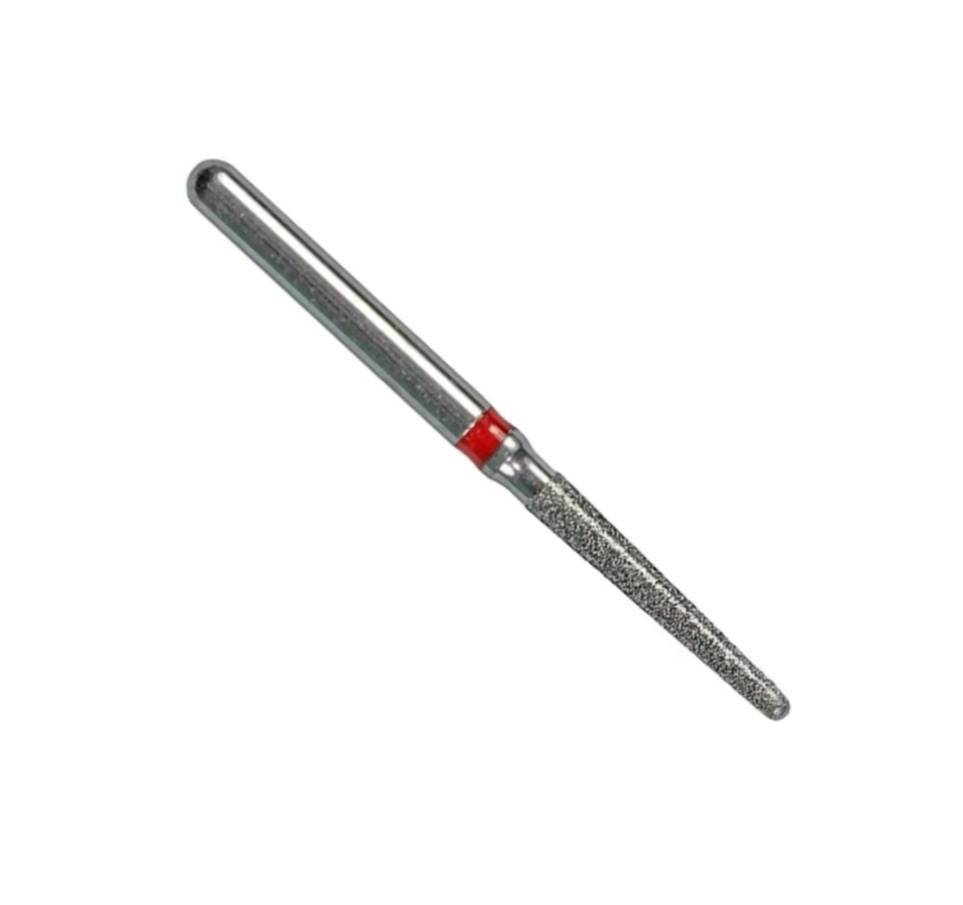 Premier Dental P856016F Priva FG #856-016 Round End Taper Fine Grit Diamond Burs Red 5/Pk