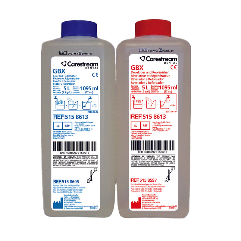 Kodak 5158613 Carestream GBX X-Ray Film Developer & Fixer Twin Pack