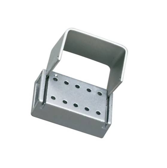 Palmero T10CHALF 10-Hole Combo Anodized Aluminum Bur Block 5 FG & 5 LA