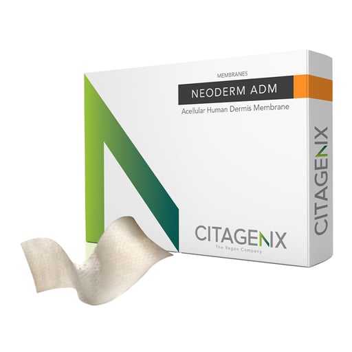 Citagenix ADM2010-T Neoderm ADM Acellular Dermis Membrane 20mm X 10mm X 1mm