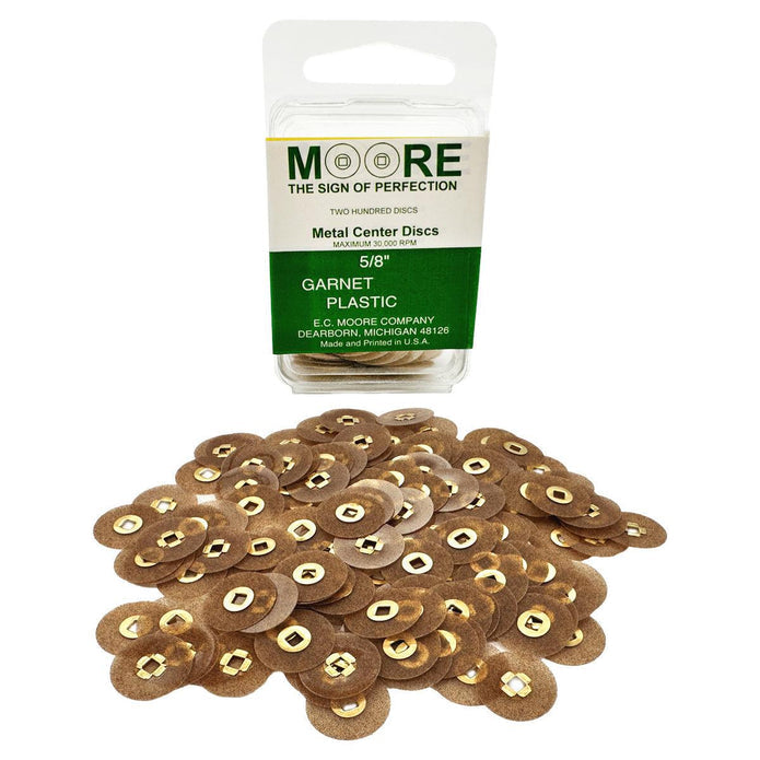 EC Moore BC-58-GMPBB Snap-On Discs 5/8 Garnet Medium Plastic 200/Pk