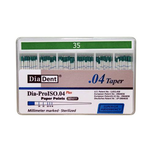 DiaDent MP210-607 Dia-ProISO GT Absorbent Paper Points .04 Spillproof #35 100/Bx