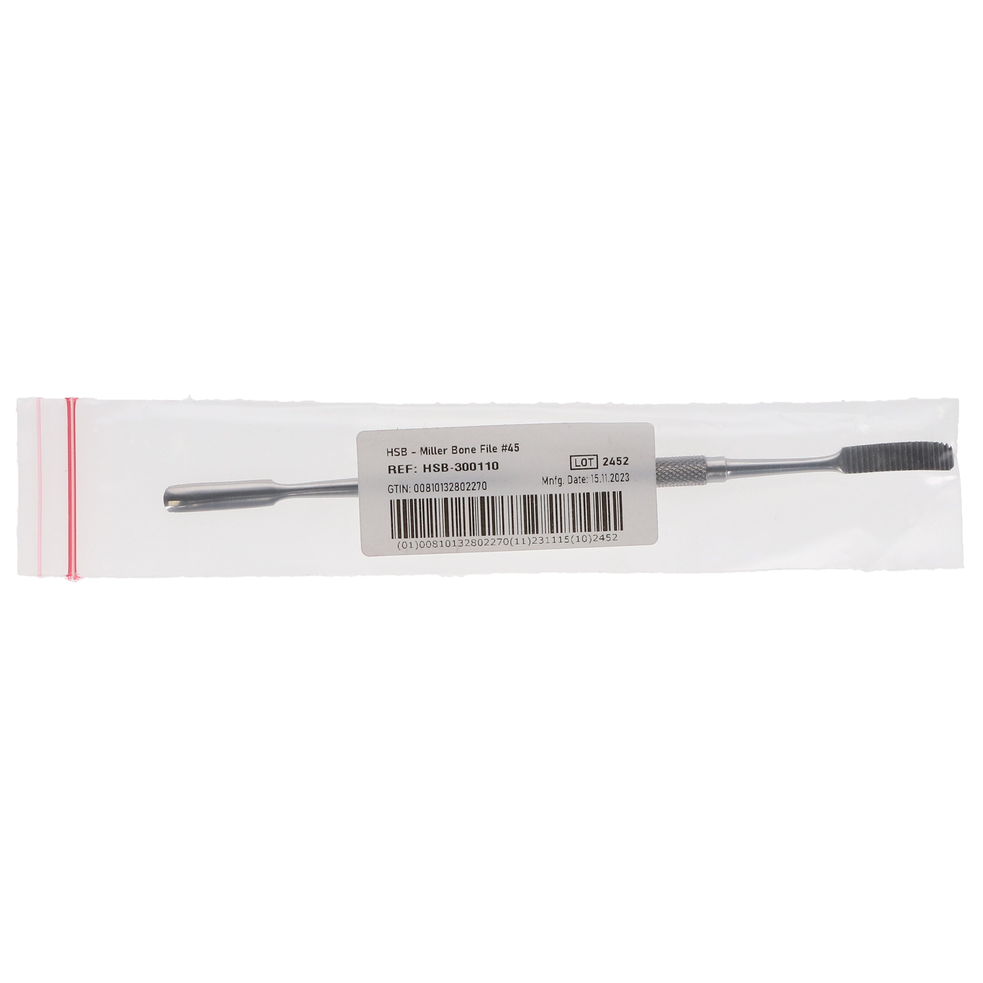 House Brand Dentistry 300110 HSB #45 Miller Dental Bone File