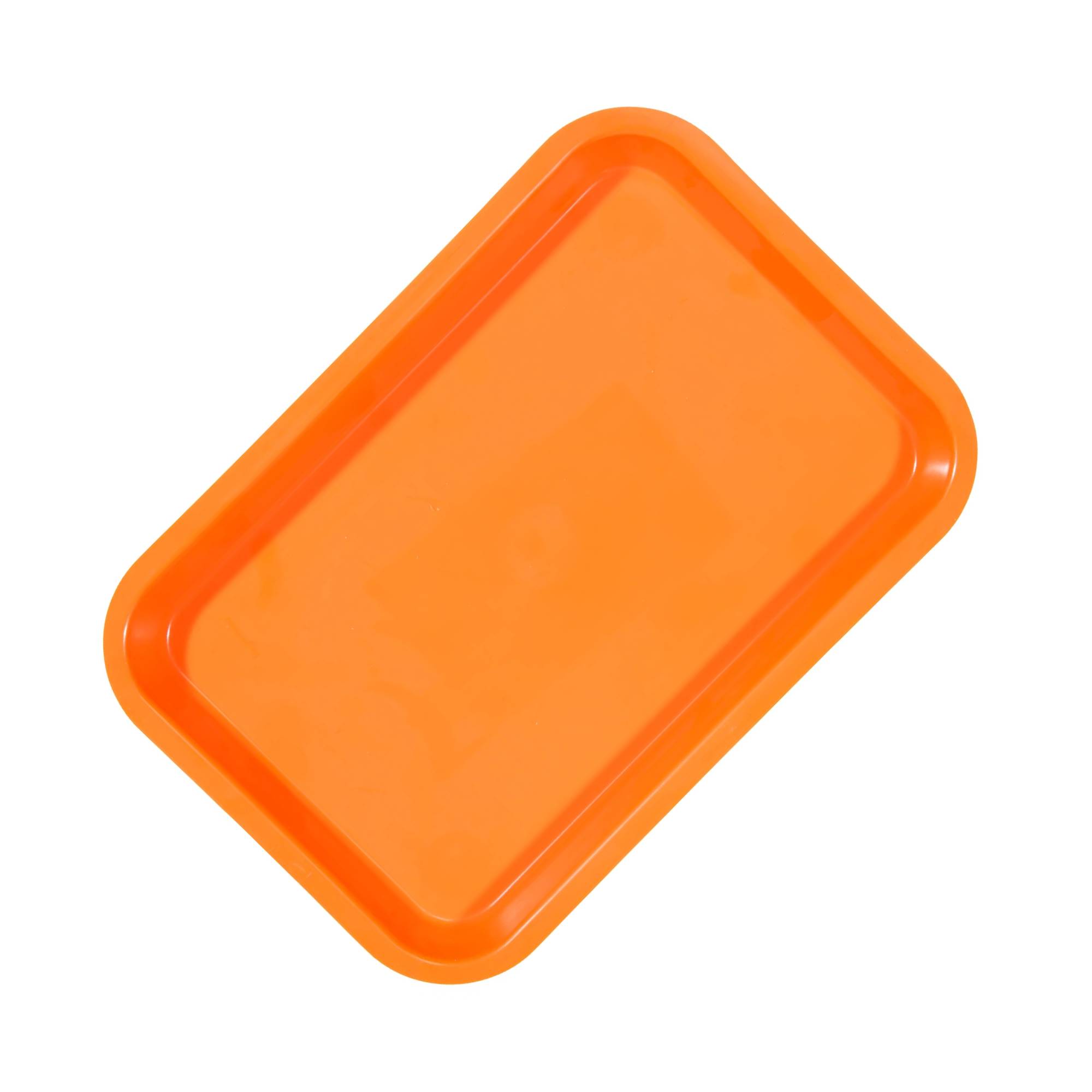Plasdent 300FMS-12 Flat Dental Tray Size F Neon Tangerine 9-5/8