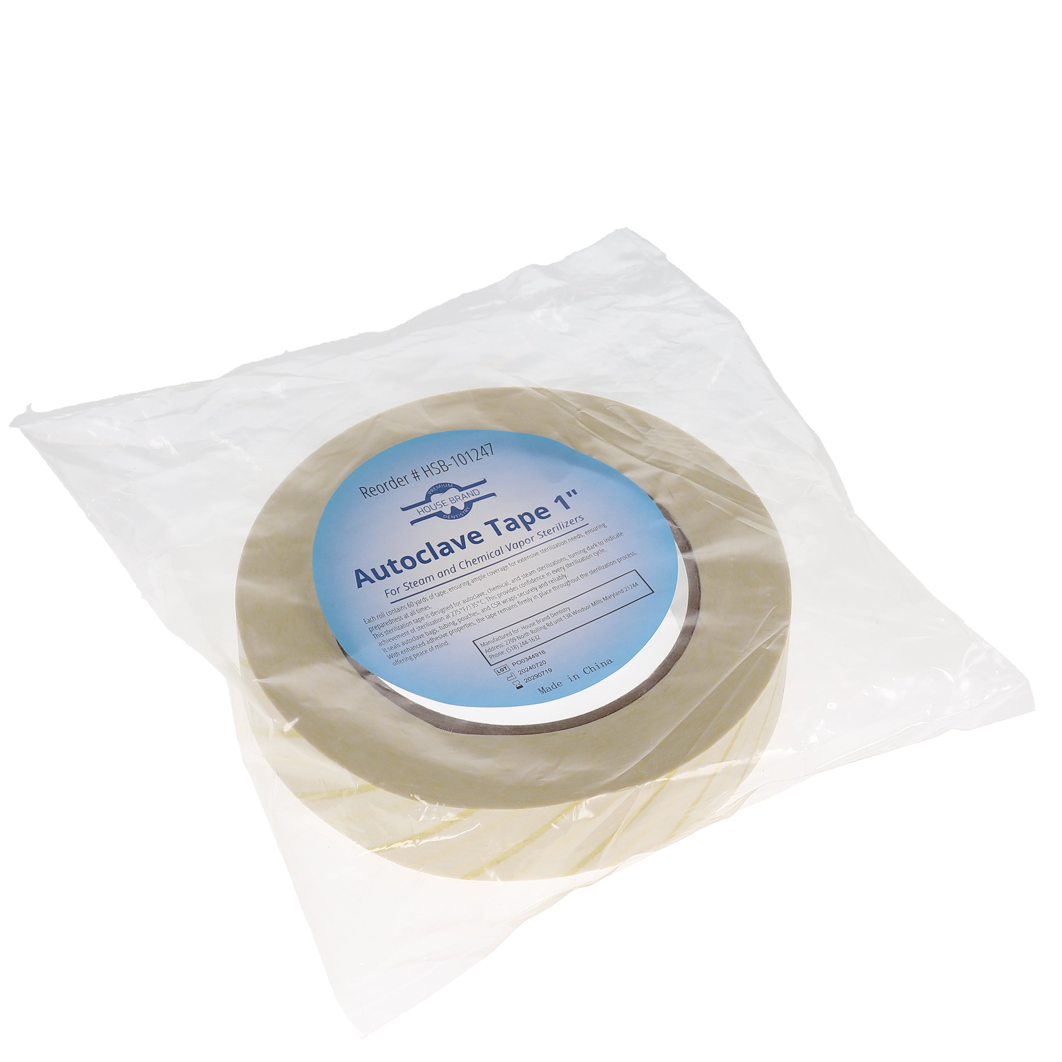 House Brand Dentistry 101247 HSB Autoclave Indicator Tape 1