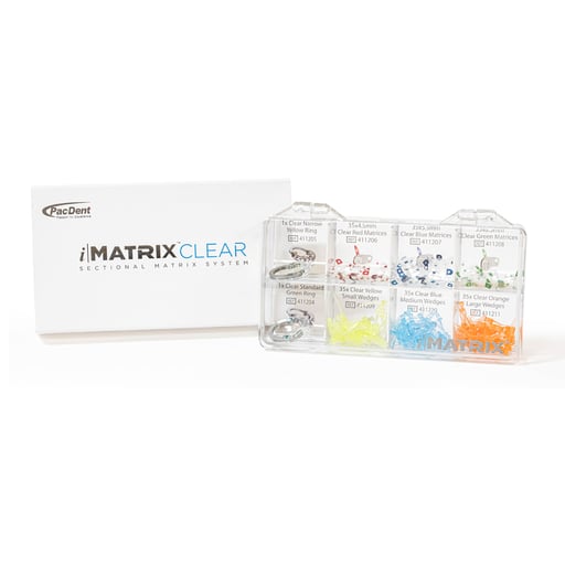 Pac-Dent 411202 iMatrix Clear Sectional Dental Matrix System Intro Kit ...