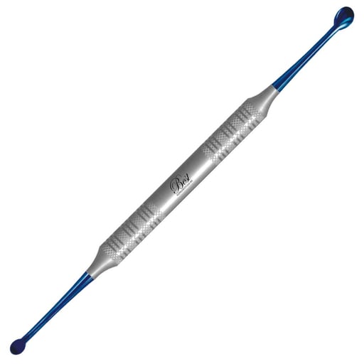 Best Instruments 1460 Double End #2/4 Molt Stainless Steel Periosteal Elevator Blue Titanium Coated Ends