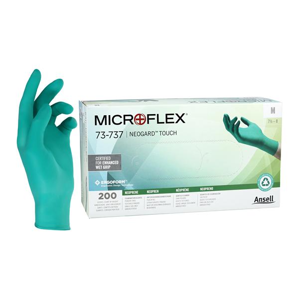 Ansell Perry 73737080 Neogard TOUCH Neoprene Exam Gloves Medium 200/Pk