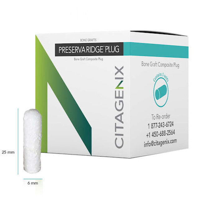 Citagenix PRPSLM PreservaRidge Synthetic Plugs 6mm x 25mm 5/Pk