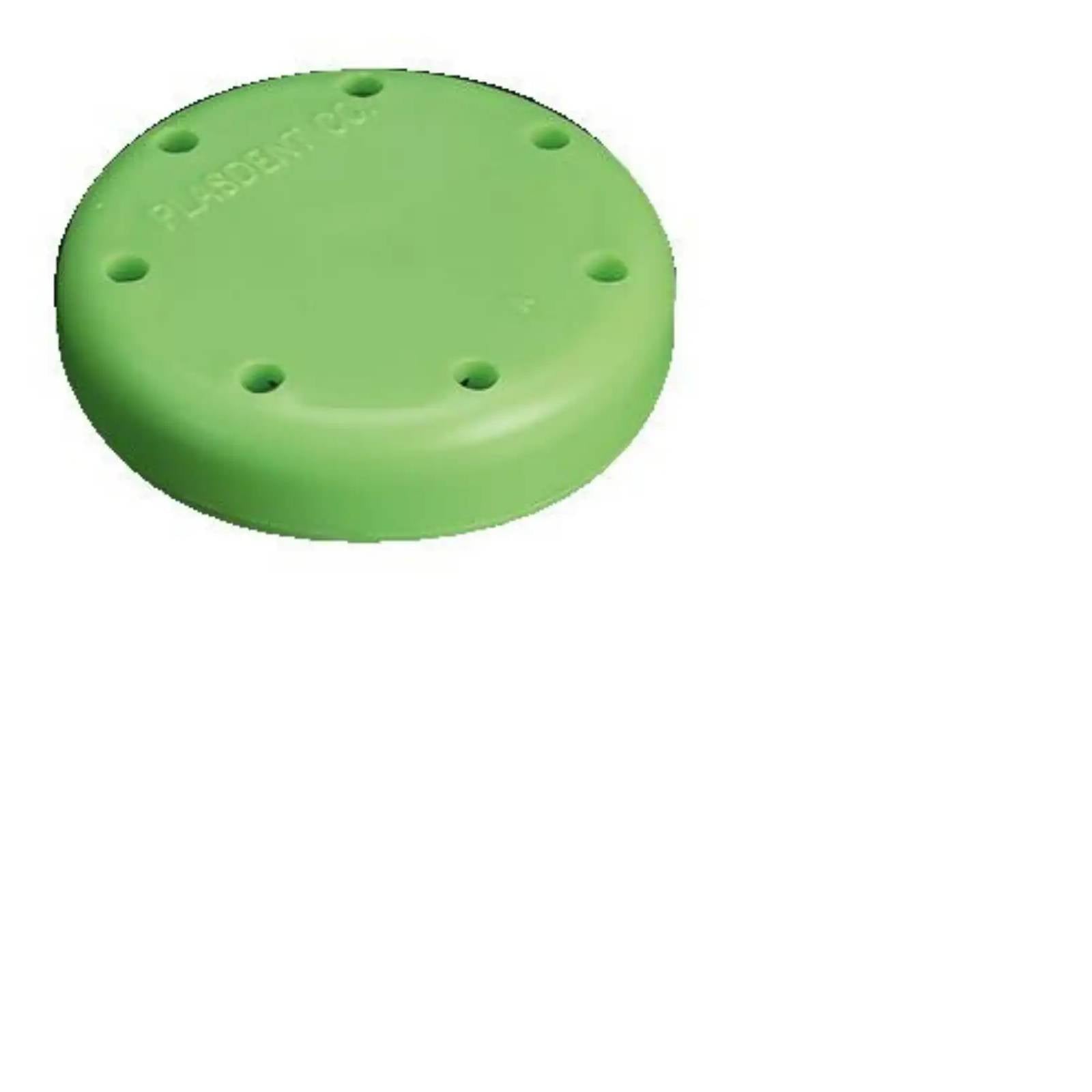 Plasdent 400BSS-4 Magnetic Dental Bur Block 7-Hole Small Round Neon Green