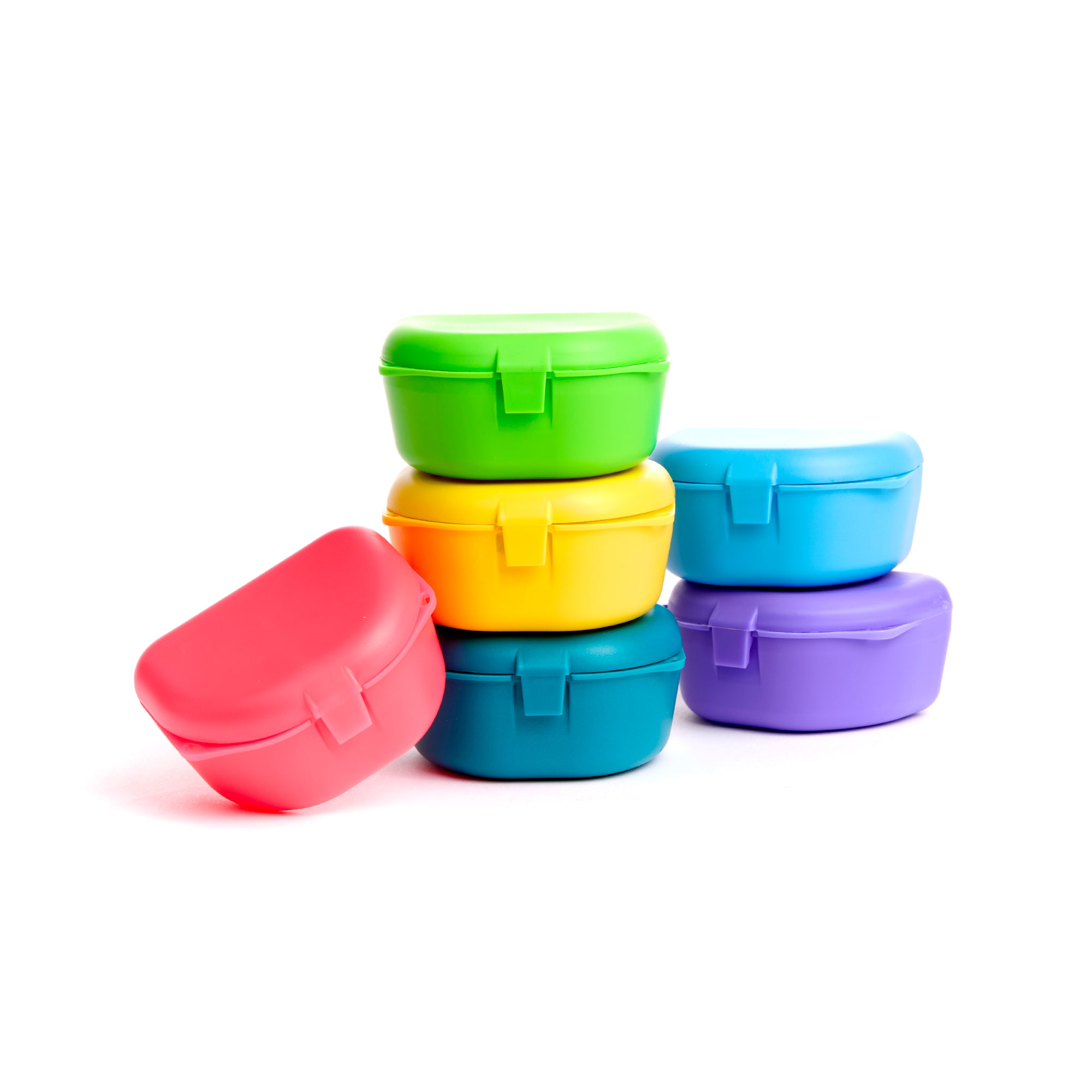 Zirc Dental 25R550 Retainer Boxes 1.5'' D Assorted Neon Colors 12/Pk