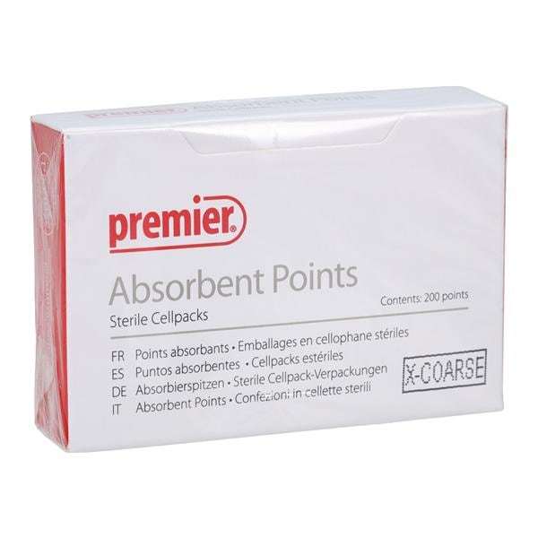 Premier Dental 9055106 Absorbent Points Sterile Extra Coarse 200/Pk