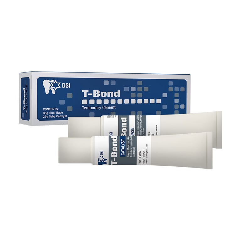 DSI T-BOND Temporary Crown & Bridge Eugenol Dental Cement Base & Catalyst